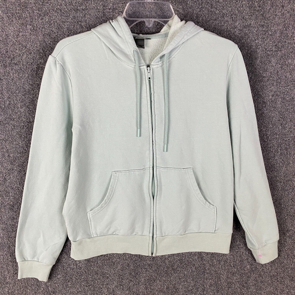 Eddie Bauer Hoodie Small Women's Full Zip Blue‎ Viscose Blend Drawstring S
